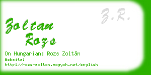 zoltan rozs business card